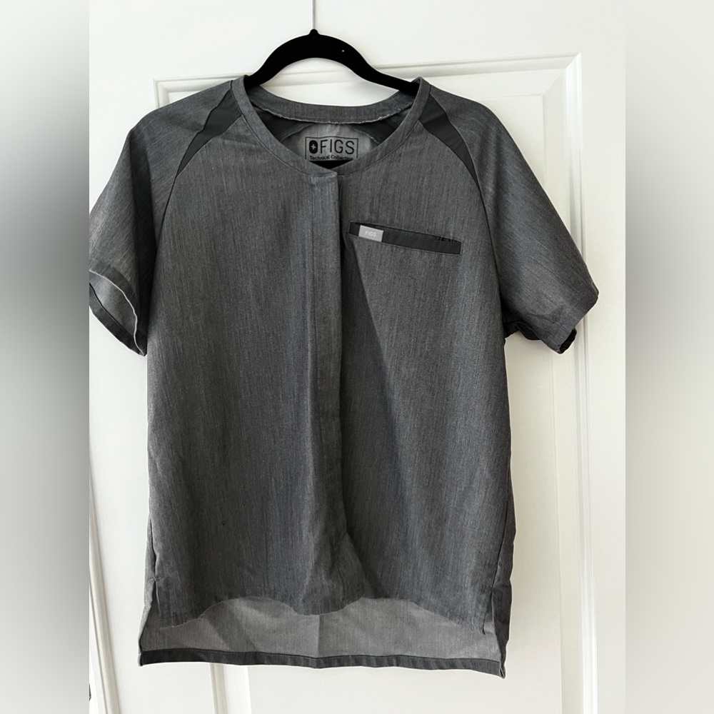 Figs grey scrub top